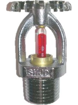 AK TEK Ul Dik Up Tip Yangın Sprinkler Krom   68 C Kırmızı 1/2 Sr