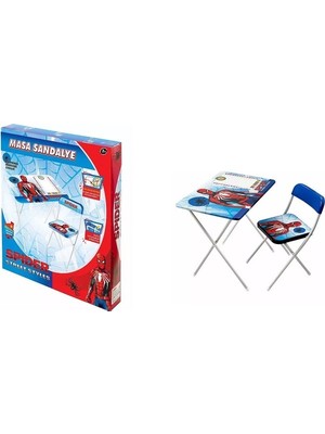 Beren Oyuncak Spiderman Örümcek Adam Katlanabilir Çocuk Ders Çalışma Masası ve Sandalye