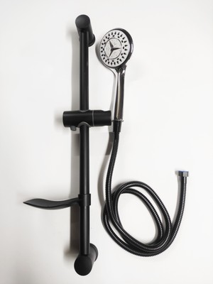 Arvent Siyah Sürgülü Mix Paslanmaz Duş Seti Lüks Seri SET03