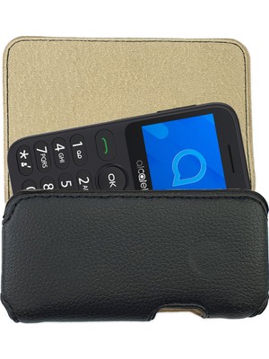 Vizyon Kapaklı Kılıf Universal Tuşlu Telefon Kılıfı Suni Deri Mat Siyah 12.5 x 5.5 cm