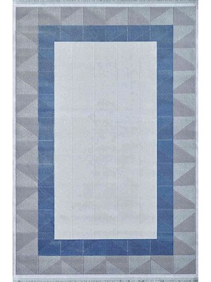 Mina Serisi 09101C Gri - Mavi Halı