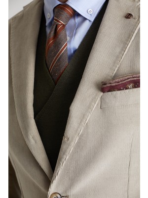 Dufy Kemik Erkek Modern Fit Mono Yaka Ceket