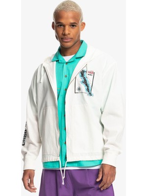 Quiksilver Beyaz Erkek Zip Ceket EQYJK03946 Thebajajacket Jckt