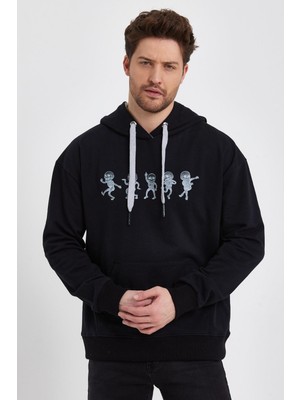 Alexander Gardi Baskılı Kapüşonlu Sweatshirt (E22-757A-02)