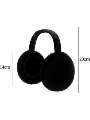 Bahara 2x Bulanik Kiş Kişli Kulak Isitici Unisex Ear Muffs Ear Kullanim Yüküm Earmuffs Siyah Gri (Yurt Dişindan)