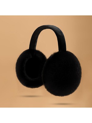 Bahara 2x Bulanik Kiş Kişli Kulak Isitici Unisex Ear Muffs Ear Kullanim Yüküm Earmuffs Siyah Gri (Yurt Dişindan)