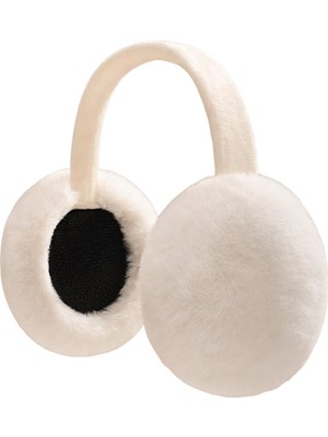 Bahara 2x Bulanik Kiş Kişli Kulak Isitici Unisex Ear Muffs Ear Kapak Yüküm Karmaflari Beyaz Siyah (Yurt Dişindan)