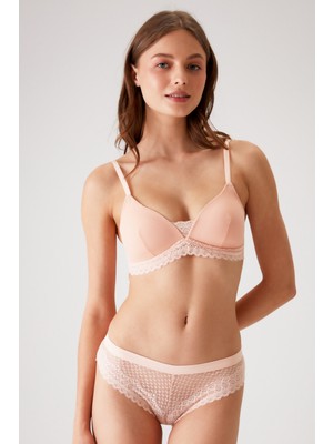 Pierre Cardin Somon 4832 Lucca Pedli Balensiz Dantelli Comfy Sütyen ve Brazilian / Iç Çamaşır Takımı
