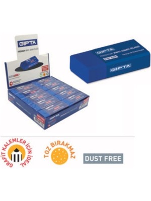 Gıpta Silgi Premium Sinav Silgisi Dust Free Mavi (20 Li Paket) K2713