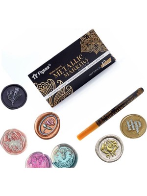 Mühür Mumu Kontürü Rötüş Boya Kalemi Metalik 12 Renk Seçeneği Turuncu