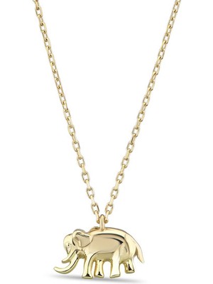 Engingold 14K Altın Fil Figürlü Kolye