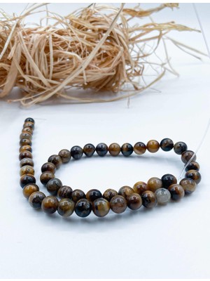 Mucize Taş Kaplan Gözü 8 mm Doğal Taş Dizi