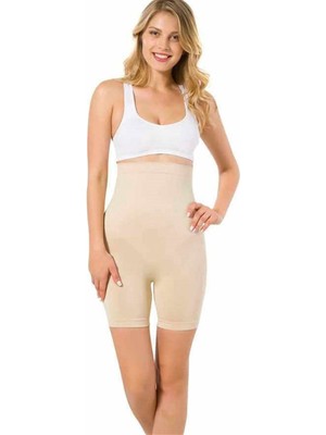 Emay İç Giyim Emay Yüksek Bel Dikişsiz Bokser Paçalı Kadın Korse 2007