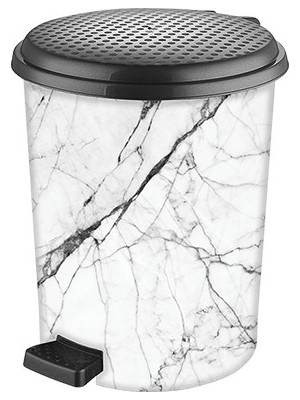 Elif Plastik Desenli Pedallı Çöp Kovası