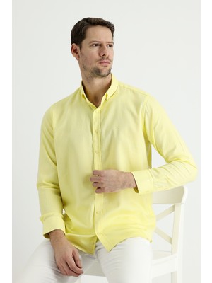 Kiğılı Uzun Kol Regular Fit Keten Gömlek