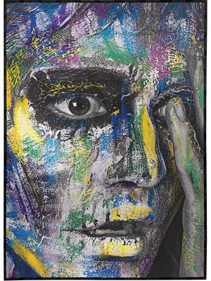 SHOP365 Duygusal Adam Renkli Portre Poster P-004643