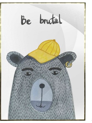 SHOP365 Sevimli Ayı Illüstrasyon Modern Poster P-004570