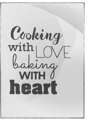 SHOP365 Cooking With Love..ingilizce Yazı Yemek Mutfak Dekoratif Poster P-004554
