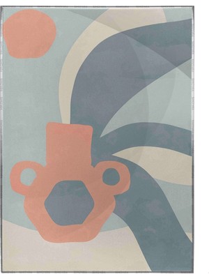 SHOP365 Çömlek ve Şekiller Pastel Renkler Modern Poster P-004442