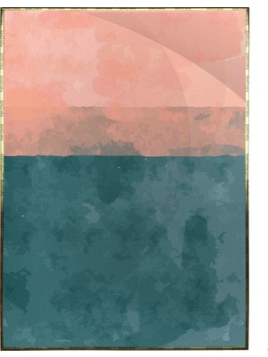 SHOP365 Fırça Darbeleri ve Şekiller Pastel Renkler Modern Poster P-004429