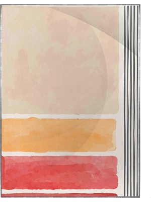 SHOP365 Fırça Darbeleri ve Şekiller Pastel Renkler Modern Poster P-004440