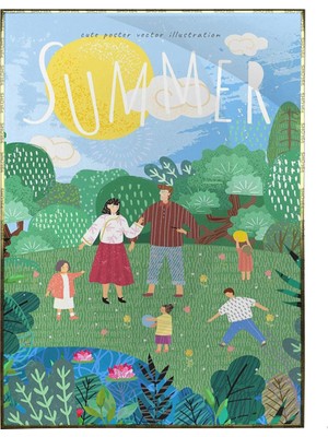 SHOP365 Mevsim Temalı Illüstrasyon Poster P-000152