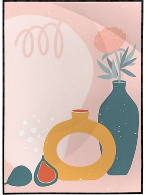 SHOP365 Çağdaş Sanat Pastel Renkler Modern Sanat Tuval Poster P-000411