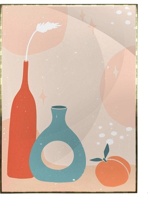 SHOP365 Çağdaş Sanat Pastel Renkler Modern Sanat Tuval Poster P-000412