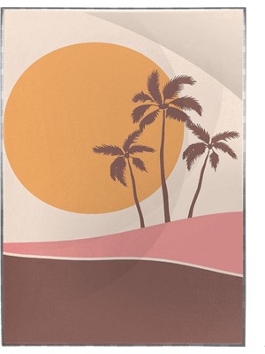 SHOP365 Renkli Çizimler Manzara Illüstrasyon Modern Sanat Tuval Poster P-000524