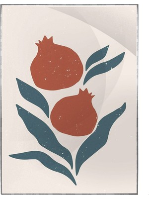 SHOP365 Natürmort Illüstrasyon Çizim Pastel Renkler Çağdaş Sanat - Modern Sanat Tuval Poster P-00030