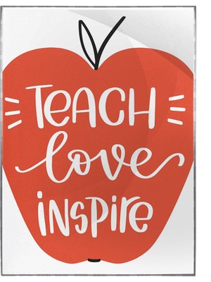 SHOP365 Öğretmen Sevgisi Temalı Illüstrasyon Tasarım Poster P-000517