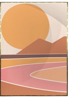 SHOP365 Renkli Çizimler Manzara Illüstrasyon Modern Sanat Tuval Poster P-000530