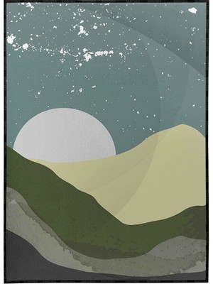 SHOP365 Ay Güneş ve Toprak Renkleri Modern Poster P-000668