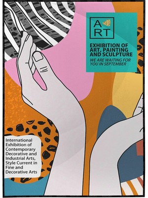 SHOP365 Sergi Için Müzik Edebiyat ve Resim Şekiller Lekeler Modern Sanat Tuval Poster P-000638