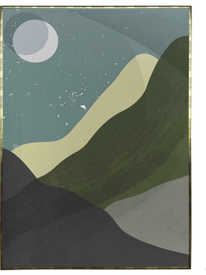 SHOP365 Ay Güneş ve Toprak Renkleri Modern Poster P-000669