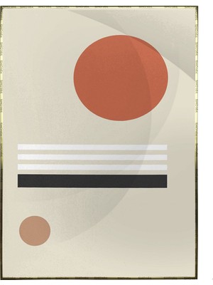 SHOP365 Yapraklar ve Şekiller Modern Poster P-001333