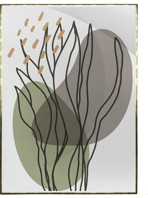 SHOP365 Bitki Yapraklar ve Şekiller Modern Poster P-001116