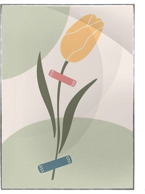 SHOP365 Çiçek Pastel Renkler Modern Dekoratif Modern Poster P-001122