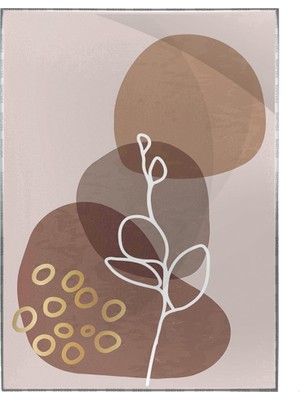 SHOP365 Yapraklar ve Şekiller Modern Poster P-001133