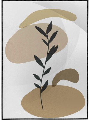 SHOP365 Yapraklar ve Şekiller Modern Poster P-001060