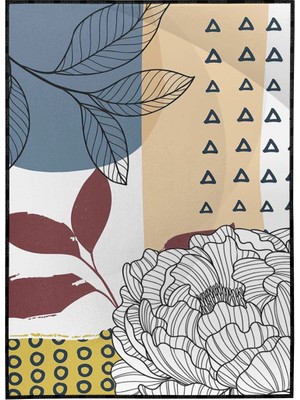 SHOP365 Çiçekler Şekiller Modern Dekoratif Modern Poster P-001627