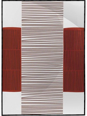 SHOP365 Şekiller ve Çizgiler Kırmızı Gri Siyah Renkler Modern Poster P-001886