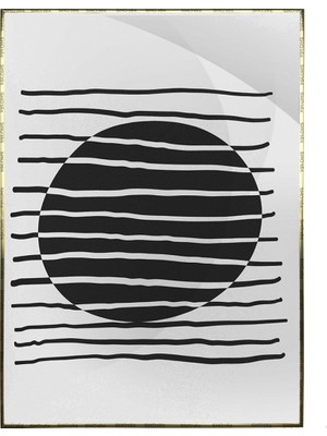 SHOP365 Şekiller Çizgiler Gri Siyah Renkler Modern Poster P-001896