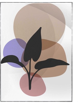 SHOP365 Bitki Yapraklar ve Şekiller Modern Poster P-002078