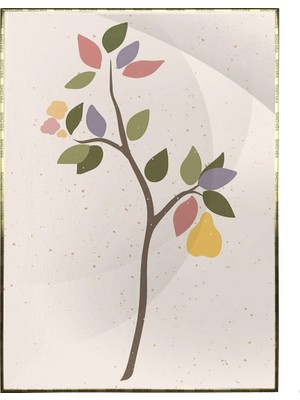 SHOP365 Çiçekler Meyveler Pastel Renkler Modern Poster P-001761