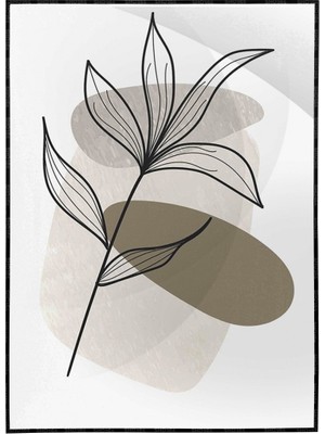 SHOP365 Yapraklar ve Şekiller Modern Poster P-003106