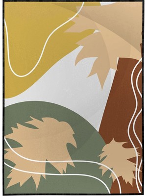 SHOP365 Yapraklar ve Şekiller Modern Poster P-001536