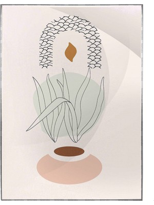 SHOP365 Bitki ve Şekiller Pastel Renkler Modern Poster P-004245