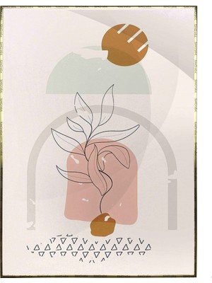 SHOP365 Doğa Bitki ve Şekiller Pastel Renkler Modern Poster P-004250