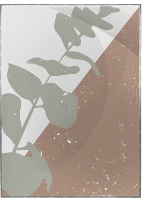 SHOP365 Yapraklar ve Şekiller Karışık Renkler Modern Poster P-001033